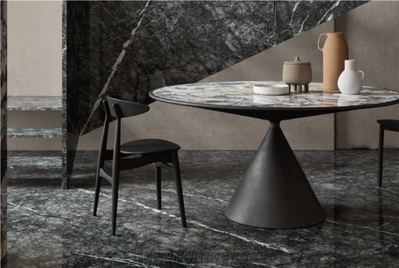 Grey Stone Polished Grigio Carnico Marble Slab For Tiles