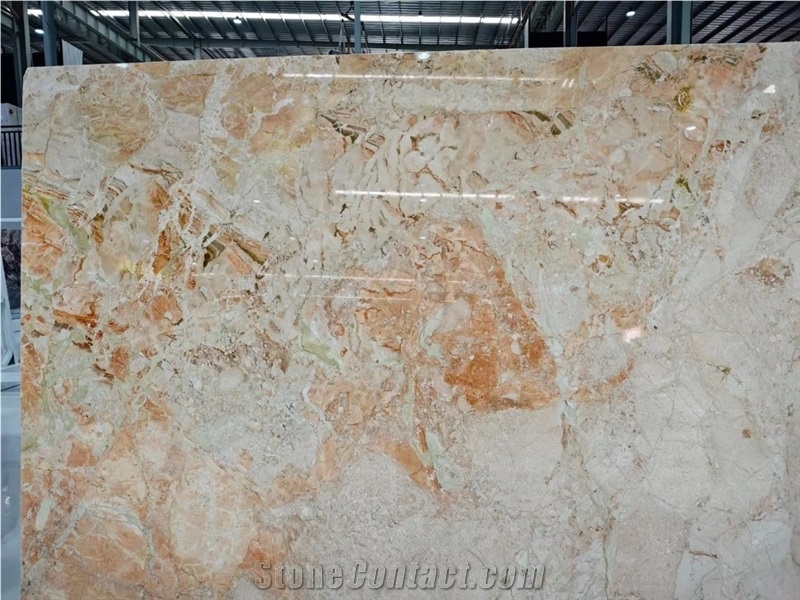 House Decoration Stone Breccia Aurora Marble Slab For Tiles
