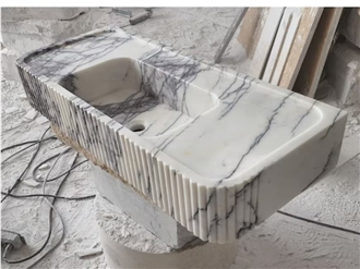 Lilac Marble Solid Sink