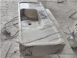 Lilac Marble Solid Sink