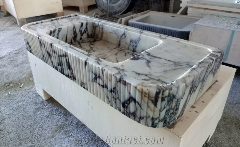 Lilac Marble Solid Sink