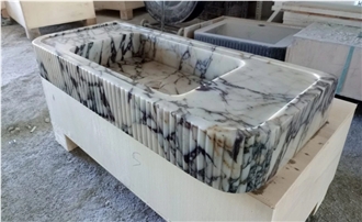 Lilac Marble Solid Sink