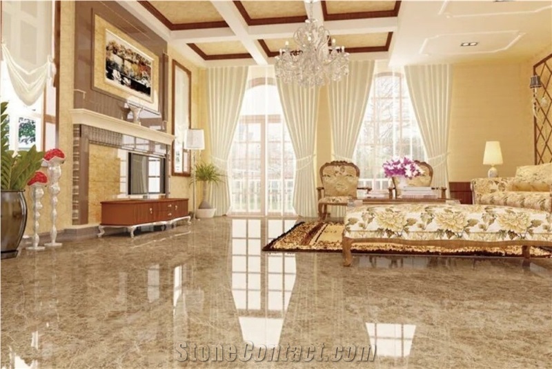 Natural Decor Stone Emperador Light Marble Slab For Tiles