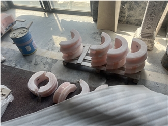 Pink Onyx Curved Column Panels