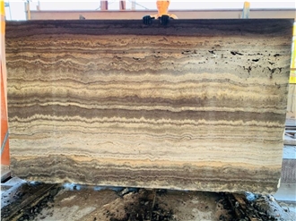 Silver Grey Travertine Honed Slabs For Flooring Wall Decor