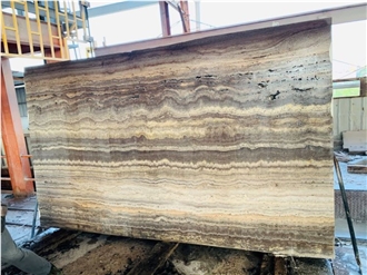 Silver Grey Travertine Honed Slabs For Flooring Wall Decor