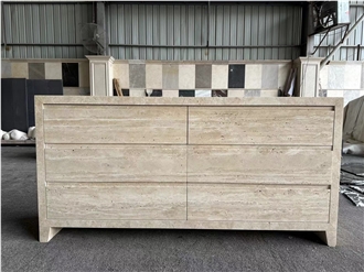 Travertine Console Table With 6 Drawers Dress Travertine Console Table With 6 Drawers Dress