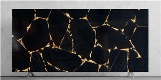 Black Obsidian Semiprecious Stone Slabs