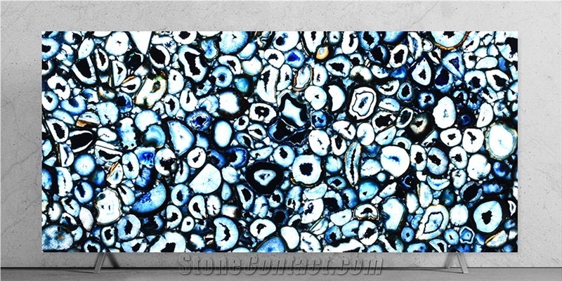 Blue Agate Gemstone Slabs