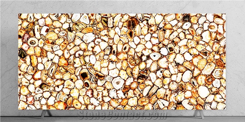 Brown Gold Agate Semiprecious Slabs