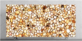 Brown Gold Agate Semiprecious Slabs