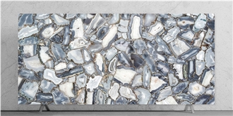 Grey Agate Semiprecious Stone Slabs