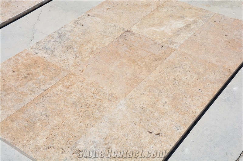 Antique Pewter Travertine Tile Slabs