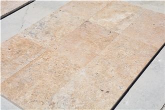 Antique Pewter Travertine Tile Slabs