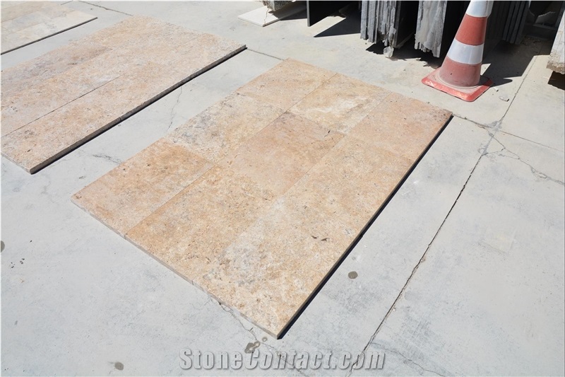 Antique Pewter Travertine Tile Slabs