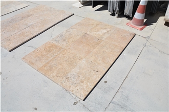 Antique Pewter Travertine Tile Slabs