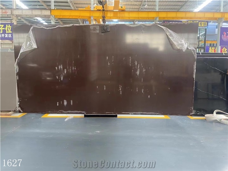 Brown Quartz Slabs Hotel Project Floor Use Tile