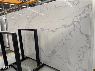 Calacatta White Quartz Vein Slab In China Stone Market