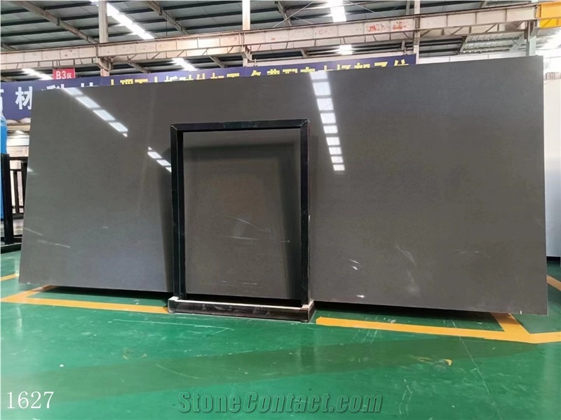 Grey Marble Vein Quartz Slabs Aftificial Stone Tile