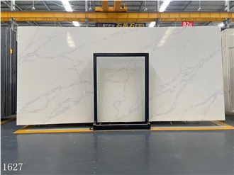White Quartz Slabs Calacatta Vein For Wall Use