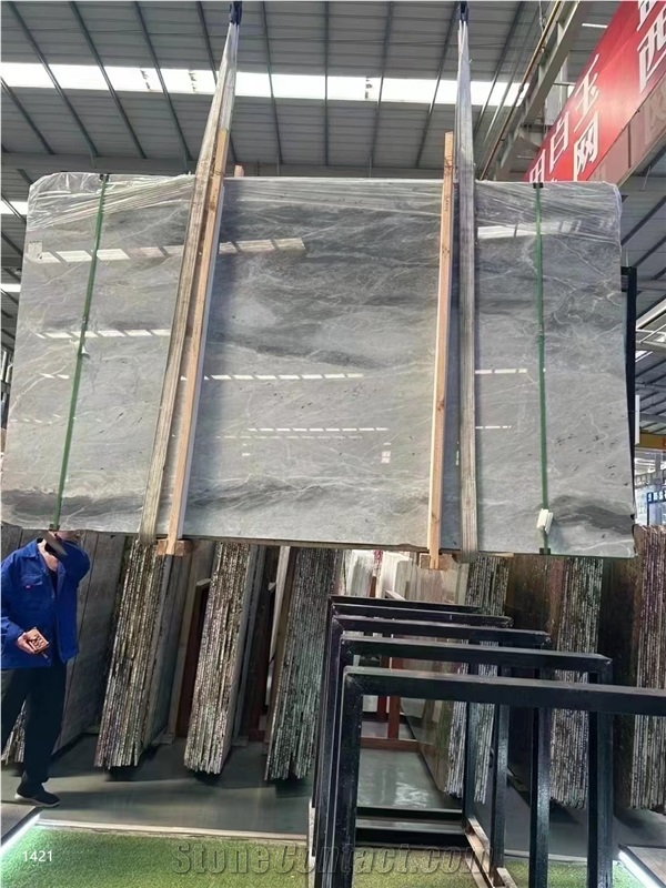 Himalayan Gray Marble Tiles Bardiglio Carrara Nuvolato Slab