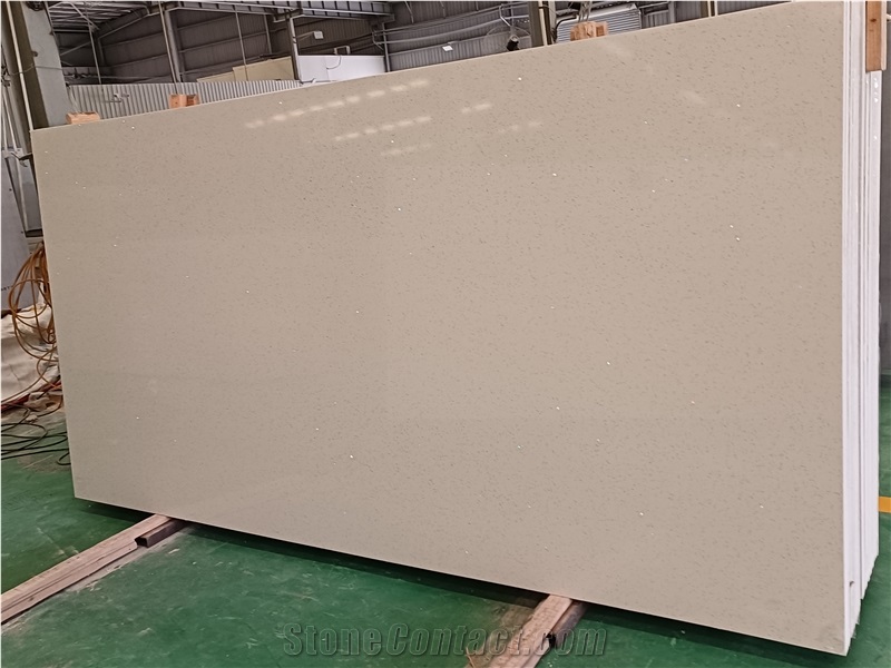 1001 Sparkle White Artificial Stone Quartz Slab Quartz Tiles