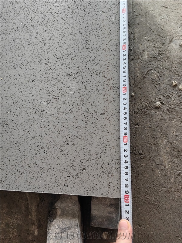 1002 Sparkle Grey Artificial Stone Quartz Slab Quartz Tiles