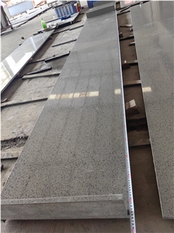 1002 Sparkle Grey Artificial Stone Quartz Slab Quartz Tiles