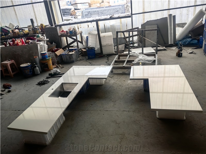 4040 Yukon White Stone   Artificial Stone Countertop