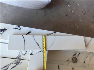 5089 Channel White Quartz  Artificial Stone Countertop