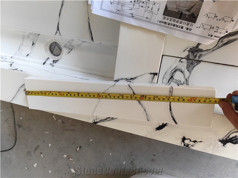5089 Channel White Quartz  Artificial Stone Countertop
