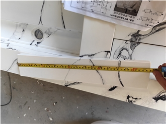 5089 Channel White Quartz  Artificial Stone Countertop