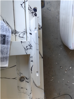 5089 Channel White Quartz  Artificial Stone Countertop