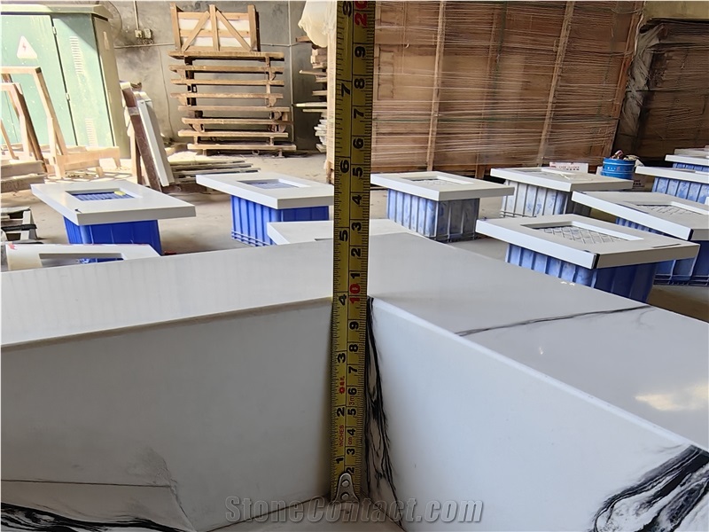 5089 Channel White Quartz  Artificial Stone Countertop