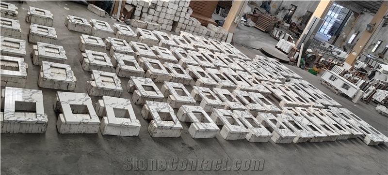 5091 Calacatta Paonazzo Quartz  Artificial Stone Countertop