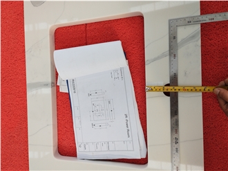 6021 Glacier Concrete Quartz Artificial Stone Countertop