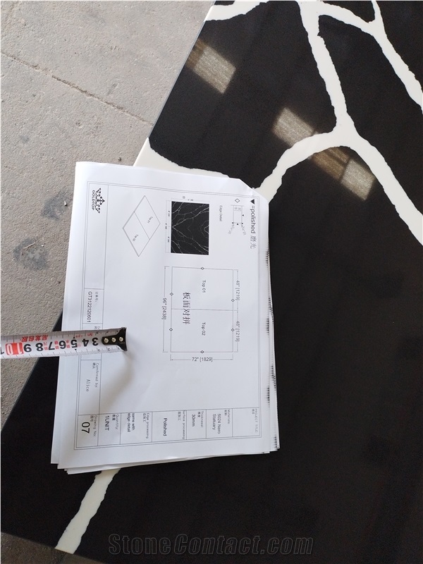 Quartz Tops 5024 Nero Statuary Artificial Stone Countertop