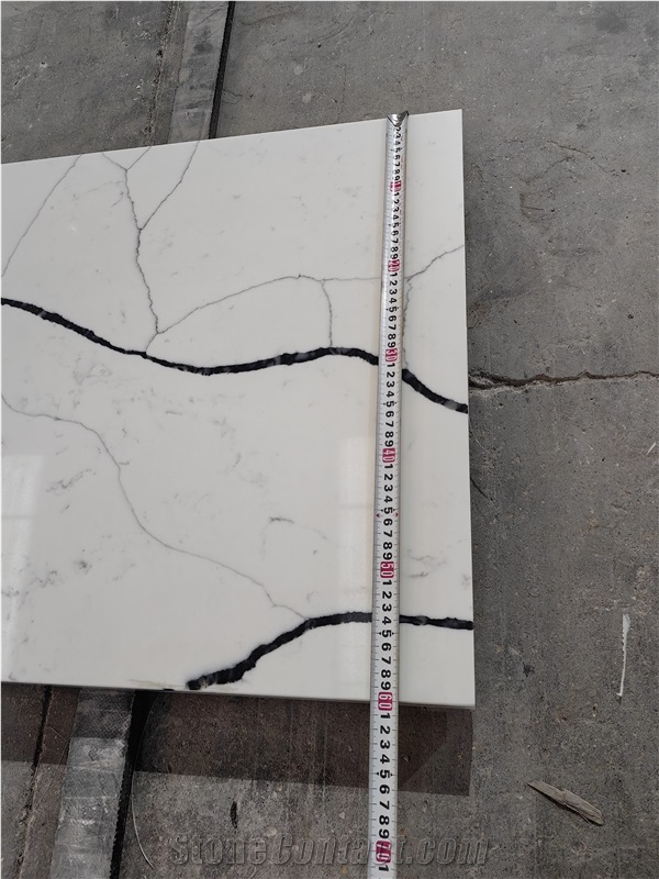 White Quartz 5070 San Louis Artificial Stone Countertop