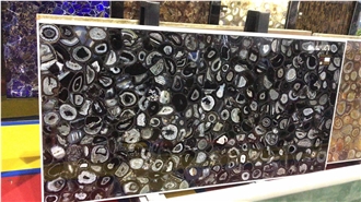 Agate Black Semiprecious Stone Slabs