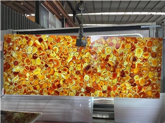 Agate Red Natural Semiprecious Stone Slabs