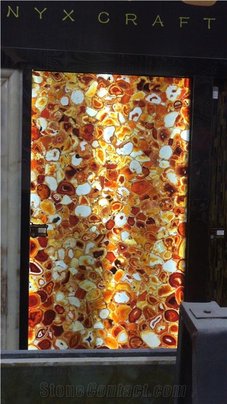 Agate Red Natural Semiprecious Stone Slabs
