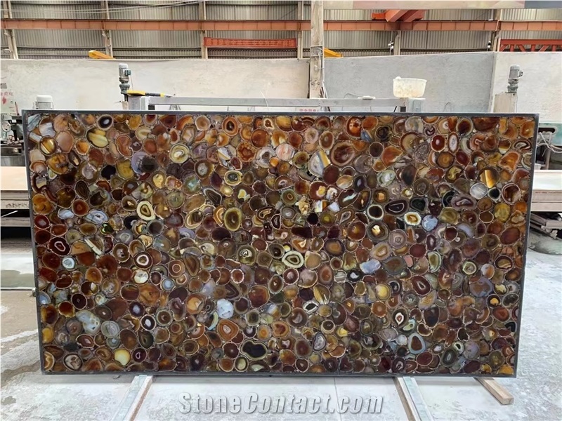 Coffee Brown Agate Semiprecious Slabs