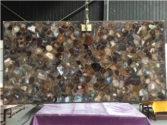 Coffee Brown Agate Semiprecious Slabs