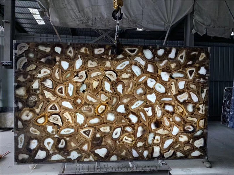Coffee Brown Agate Semiprecious Slabs