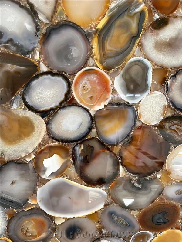 Coffee Brown Agate Semiprecious Slabs