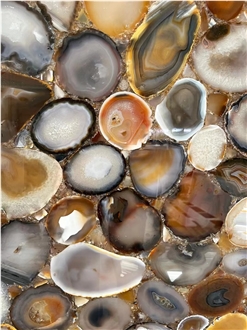 Coffee Brown Agate Semiprecious Slabs