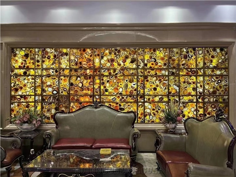 Coffee Brown Agate Semiprecious Slabs