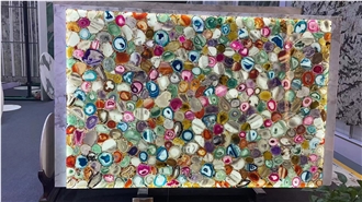 Colorful Agate Semi Precious Stone Wall Panels