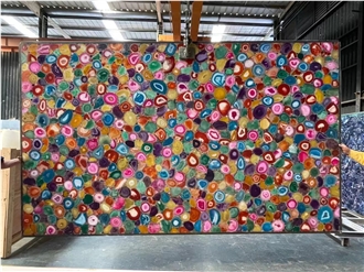 Colorful Agate Semi Precious Stone Wall Panels