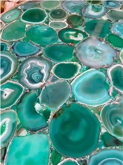 Green Agate Semiprecious Stone Slabs